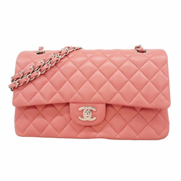 Chanel Matelasse Shoulder Bag with Double Flap and Chain, Lambskin, Pink, Wom... - Picture 1 of 12
